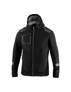 Chaqueta soft-shell tech técnica, negra/gris, york t4 - xl