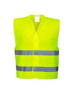 Chaleco de alta visibilidad amarillo fluor talla l
