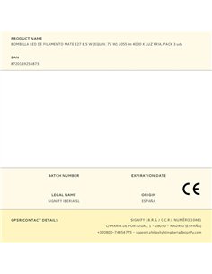 Bombilla led de filamento mate e27 8,5 w (equiv. 75 w) 1055 lm 4000 k luz día, pack 3 uds 2