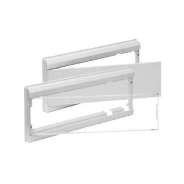 Moldura e porta BRANCA para quadro elétrico 16 elementos Solera 5233B