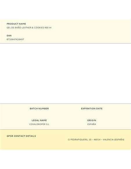 Gel de baño leather & cookies 400 ml