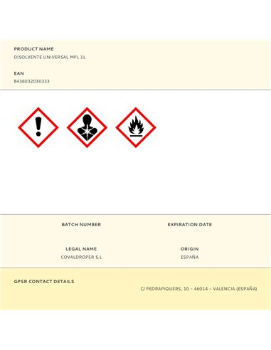 Disolvente universal mpl 1l