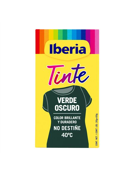Tinte verde oscuro 40ºc