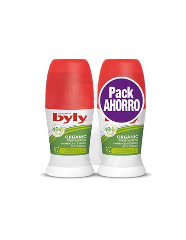 Desodorante organic extra fresh rollon 2 x 50 ml
