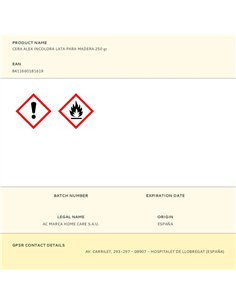 Cera para madera incolora 250 g 2