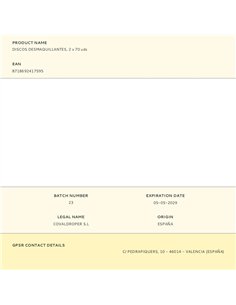 Discos desmaquillantes, 2 x 70 uds 2