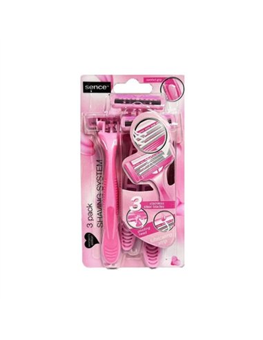Maquinilla depilar desechable 3 uds