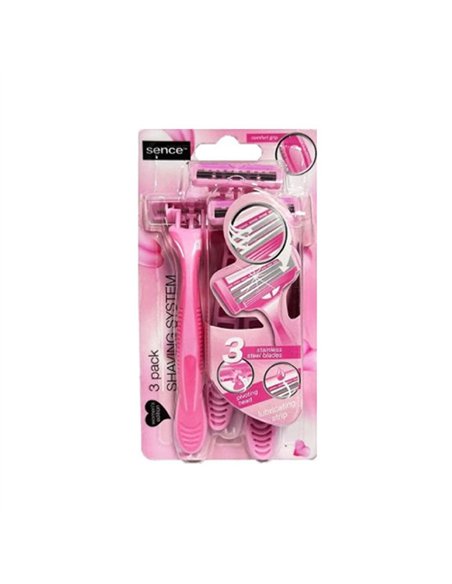 Maquinilla depilar desechable 3 uds
