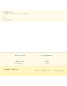 Hilo dental encerado sabor a menta, 50 m 2