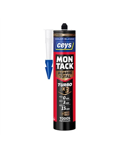 Adhesivo pro de montaje montack turbo blanco 290 ml