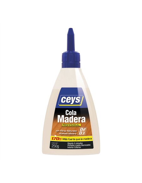 Cola madera profesional biberón 250 g