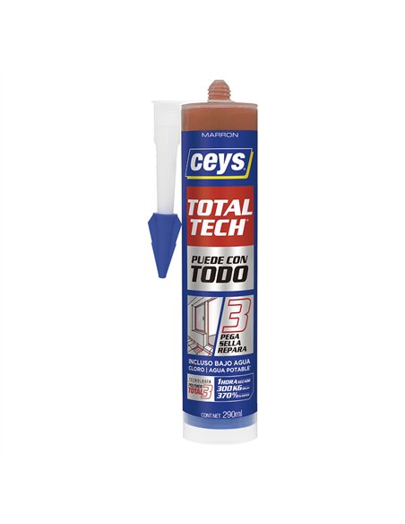 Adhesivo sellador total tech marrón 290 ml