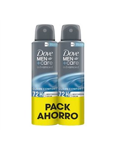 Desodorante spray men clean confort 150 ml, pack 2 uds