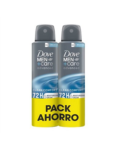 Desodorante spray men clean confort 150 ml, pack 2 uds