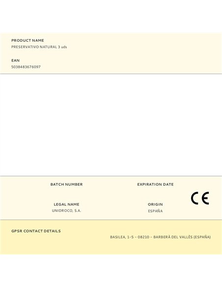 Preservativo natural 3 uds