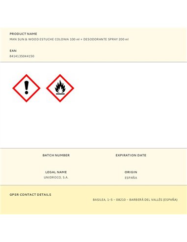 Man sun & wood estuche colonia 100 ml + desodorante spray 200 ml