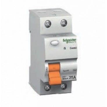 Interruptor diferencial 2P 25A 30mA AC caixa Schneider 15244