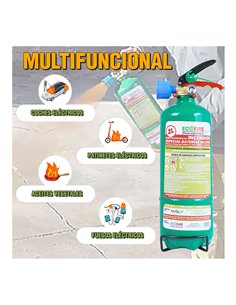 Extintor especial para baterías de litio 2 l, verde + soporte 2