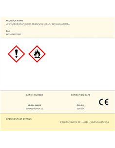 Limpiador de tapicerias en espuma 300 ml + cepillo caramba 2