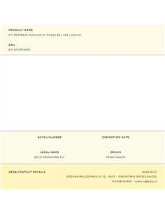 Kit primeros auxilios 41 piezas 80 x 160 x 250 mm 2