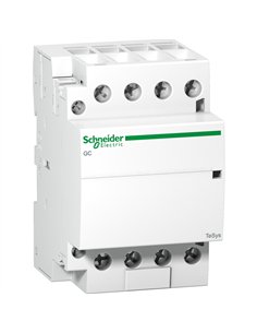 Contactor SCHNEIDER 63A 2 polos 230-240V CA para control de carga eléctrica.
