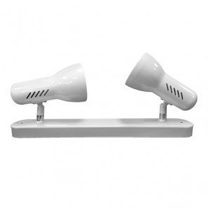 Regleta de dos focos blanco 2xE27 led Galaxy EDM 32005