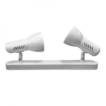 Regleta de dos focos blanco 2xE27 led Galaxy EDM 32005