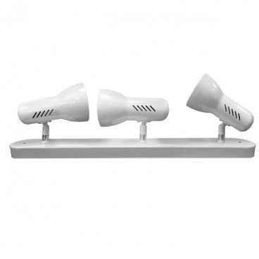 Regleta de tres focos blanco 3xE27 led Galaxy EDM 32007