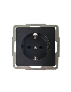 Base enchufe sucko empotrable Gamma Negro 