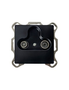 Base de TV y FM empotrable Gamma Negro 