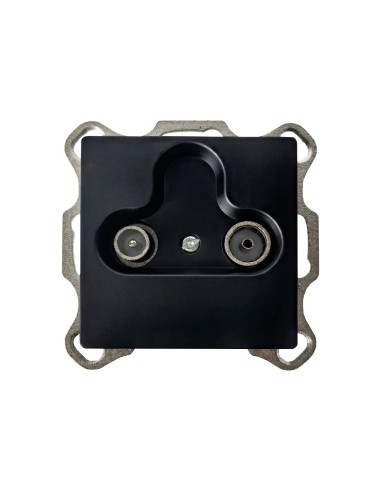 Base de TV y FM empotrable Gamma Negro 