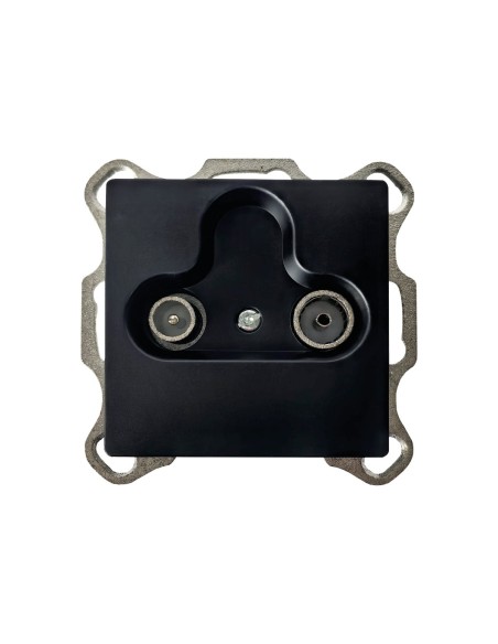 Base de TV y FM empotrable Gamma Negro 