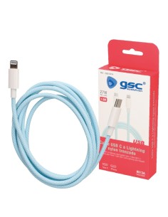 Cable USB Tipo C a conector Lightning nylon trenzado 1,5M  2