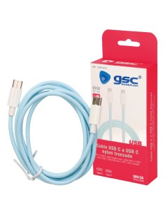 Cable USB Tipo C a USB Tipo C nylon trenzado 1,5M  2