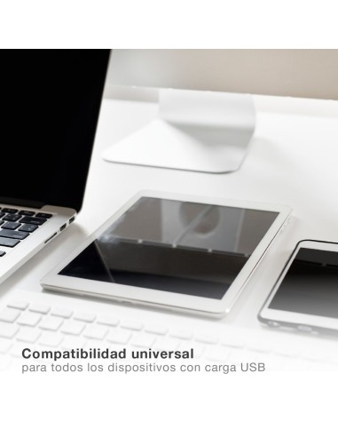 Cable cargador 3 en 1 (USB Tipo C, conector Lightning y micro USB) nylon trenzado 1,2M 