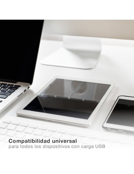 Cable cargador 3 en 1 (USB Tipo C, conector Lightning y micro USB) nylon trenzado 1,2M 