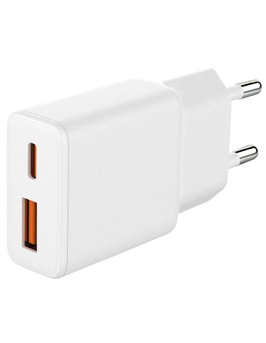 Cargador ultrafino USB C + A