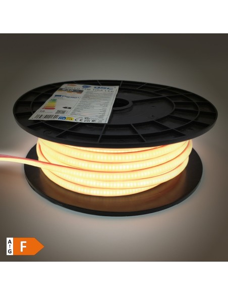 Rollo 25M tira LED COB 10W/M 4000K IP65 230V regulable 