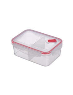 Táper hermético dividido de plástico con válvula 0.8L