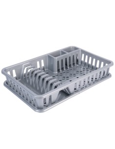 Escurreplatos con bandeja Gris