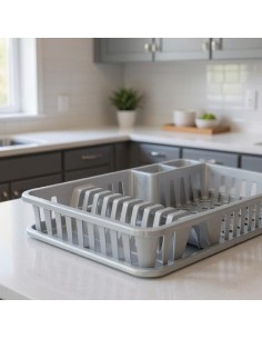 Escurreplatos con bandeja Gris 2
