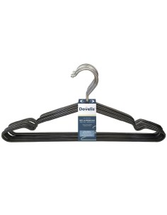 Set de 10 perchas metal Negro