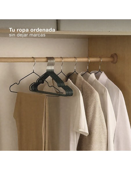 Set de 10 perchas metal Negro