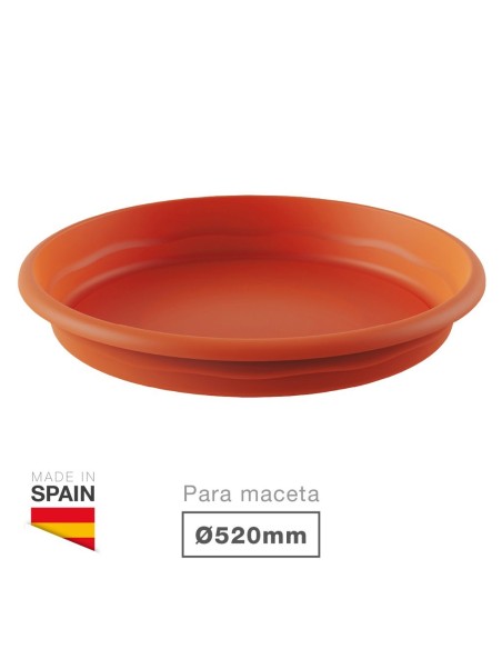 Plato para maceta redonda Terra Ø520mm Marrón