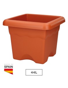 Maceta cuadrada Terra 440mm Marrón
