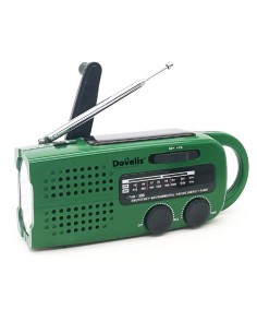 Radio con linterna LED dinamo, solar y recargable USB powerbank 3xAAA 150Lm