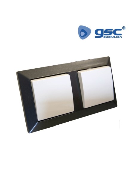 Embellecedor doble Gamma Gris antracita