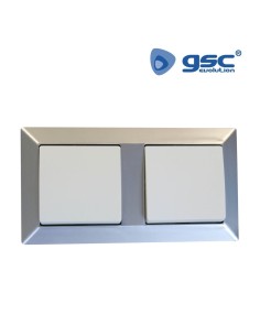 Embellecedor doble Gamma Plata mate 2