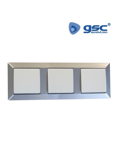Embellecedor triple Gamma Plata mate