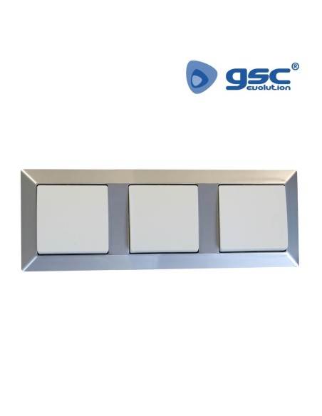 Embellecedor triple Gamma Plata mate